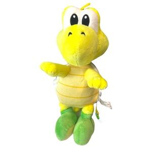 Super Mario Nintendo Koopa Troopa Plush 11” Yellow Green Turtle